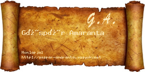 Gáspár Amaranta névjegykártya
